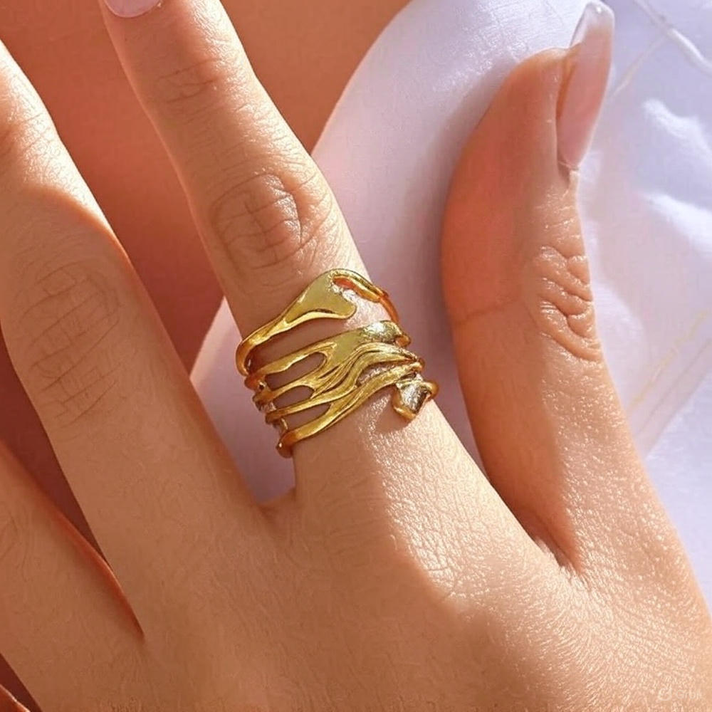 Sleek Stainless Steel Infinity Knot Ring
