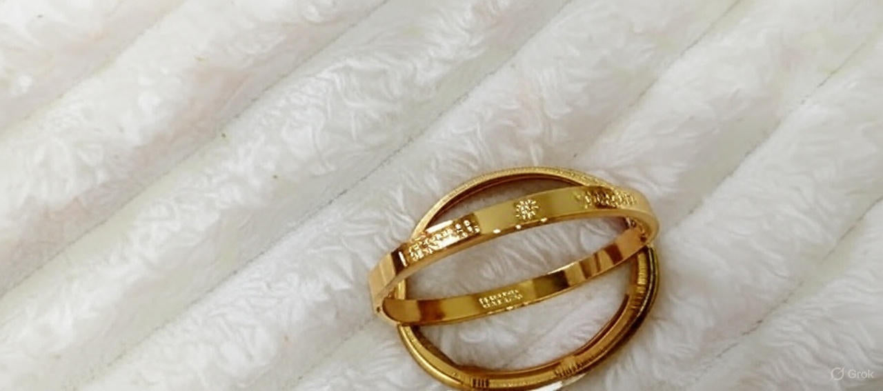Elegant Stainless Steel Versace-Inspired Double Ring Set