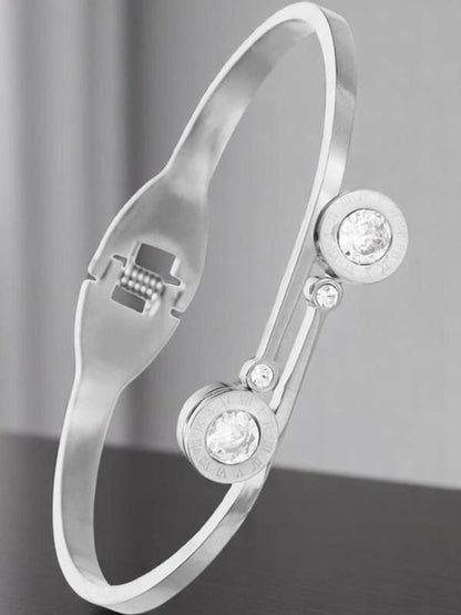 Bracelet Stainless Steel With Crystal Bangle Bracelets For Women