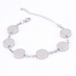 Stainless Steel Bracelet Base Blanks Fit  Pointback Rivoli Stone Bezel Setting Trays Diy Jewelry Making Kit Accessories