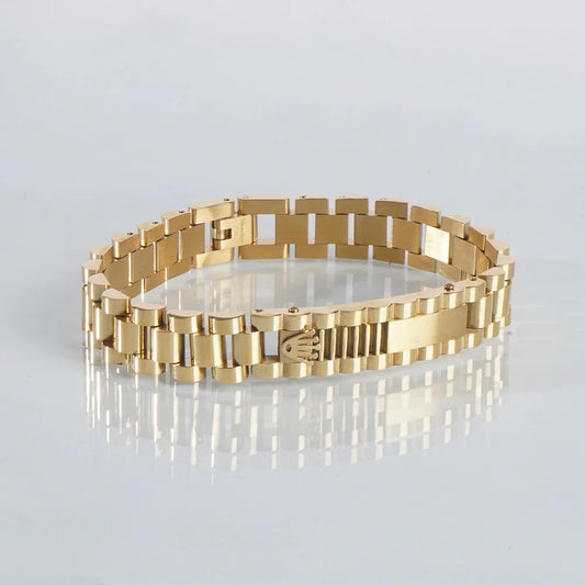 Mens Golden Chain Bracelet R