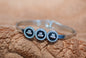 Ouz Classic Rectangle Studded Bangle with Zircon Silver925