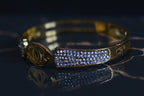 Round Studded Bangle with Zircon Silver925