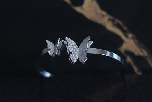 Butterfly Celestial Ayat Ul Kursi Round Bangle Silver925