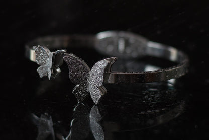 Butterfly Celestial Ayat Ul Kursi Round Bangle Silver925