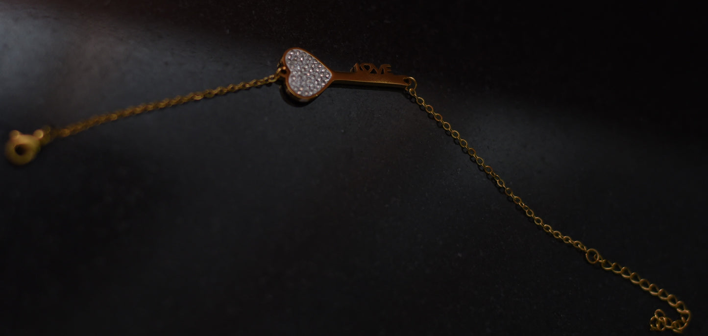 Classic Round Studded Bracelet with Zircon Silver925