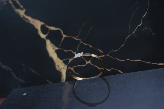Round Studded Bangle Silver925