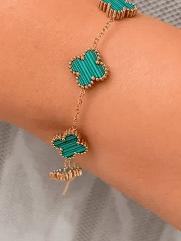 Green van cleef gold plated bracelet