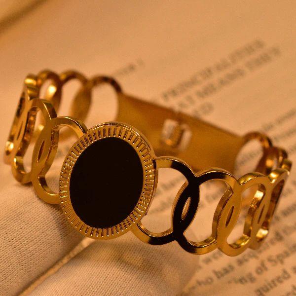 Stainless Steel Oval Accent Bracelet