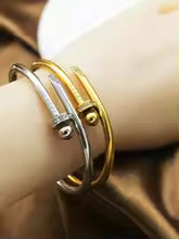 Stainless Steel Jewelry Sets Gold Color Crystal Bracelets for Women Girl