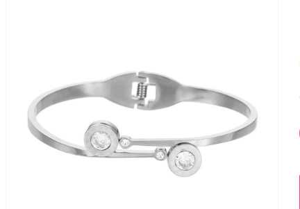 Bracelet Stainless Steel With Crystal Bangle Bracelets For Women