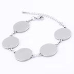 Stainless Steel Bracelet Base Blanks Fit  Pointback Rivoli Stone Bezel Setting Trays Diy Jewelry Making Kit Accessories