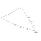High-Polished Star-Themed Sterling Silver Charm Necklace