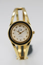Cache Watch Women Silver Gold Stainless Steel Water Resist Battery White Quartz