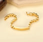 Bracelet Men Jewelry Gold Silver Chain Engraved Nameplate Cursive